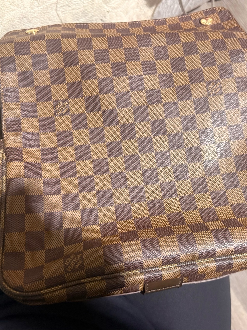 Louis Vuitton Brown Damier Ebene Messenger Shoulder Bag